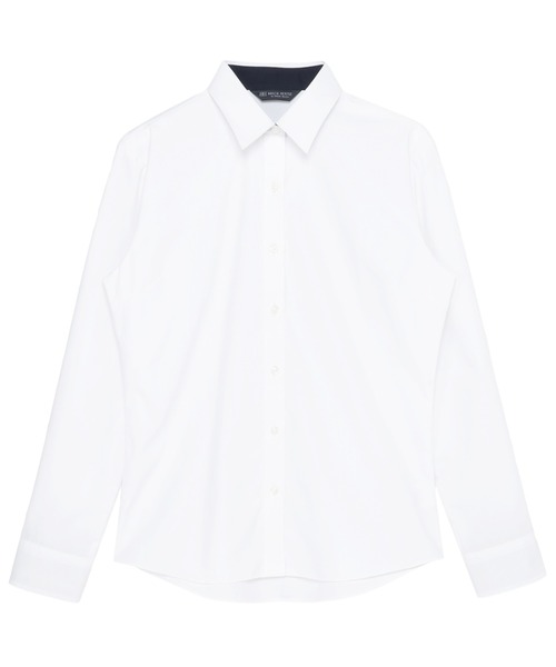 TOKYO SHIRTS(トウキョウシャツ)の「【透け防止】 形態安定ノンアイロン レギュラー 長袖ビジネスワイシャツ(ビジネスシャツ・レディース・ホワイト・S/M/L/LL/XL)」の1枚目の写真