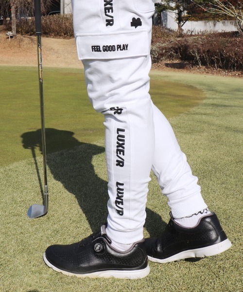 LUXE/R GOLF(ラグジュ ゴルフ)の「(RM)【LUXE/R GOLF】ポンチ サイドライン コード刺繍 カーゴパンツ(カーゴパンツ・メンズ・ベージュ系/ブラック/ホワイト・X-LARGE/LARGE/MEDIUM)」の15枚目の写真