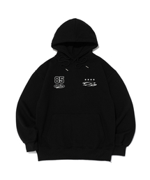 スターサークルロゴオーバーフィットフードTシャツ(ブラック)