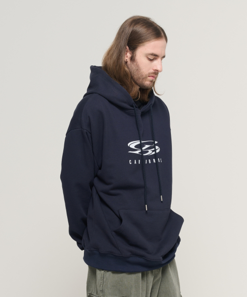 CARGOBROS(カーゴブロス)の「サークルロゴオーバーフィットフードTシャツ(ネイビー)(パーカー・メンズ・その他・SMALL/MEDIUM/LARGE/X-LARGE/S-M/M-L/L-XL/XL-XXL)」の3枚目の写真