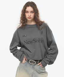 CODDERR（コーダー）の「【CODDERR】ゲームロゴ刺繍 ドローコード オーバーサイズ ロンT（Tシャツ/カットソー）」