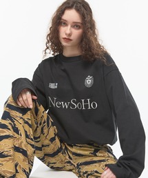 CODDERR（コーダー）の「【CODDERR】ゲームロゴ刺繍 ドローコード オーバーサイズ ロンT（Tシャツ/カットソー）」