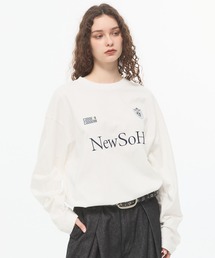 CODDERR（コーダー）の「【CODDERR】ゲームロゴ刺繍 ドローコード オーバーサイズ ロンT（Tシャツ/カットソー）」