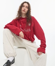 CODDERR（コーダー）の「【CODDERR】ゲームロゴ刺繍 ドローコード オーバーサイズ ロンT（Tシャツ/カットソー）」