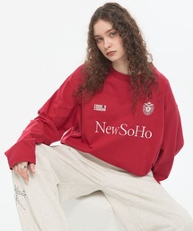 CODDERR（コーダー）の「【CODDERR】ゲームロゴ刺繍 ドローコード オーバーサイズ ロンT（Tシャツ/カットソー）」