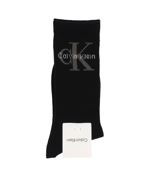 Calvin Klein(カルバン・クライン)の「Calvin Klein ビッグロゴ リブソックス 03267012(ソックス/靴下・レディース・サーモンピンク/ホワイト/オフホワイト/ブラック・23-25cm)」の4枚目の写真