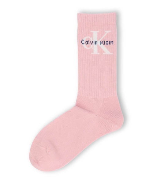 Calvin Klein(カルバン・クライン)の「Calvin Klein ビッグロゴ リブソックス 03267012(ソックス/靴下・レディース・サーモンピンク/ホワイト/オフホワイト/ブラック・23-25cm)」の9枚目の写真