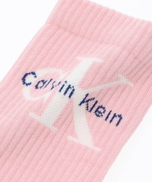 Calvin Klein(カルバン・クライン)の「Calvin Klein ビッグロゴ リブソックス 03267012(ソックス/靴下・レディース・サーモンピンク/ホワイト/オフホワイト/ブラック・23-25cm)」の10枚目の写真