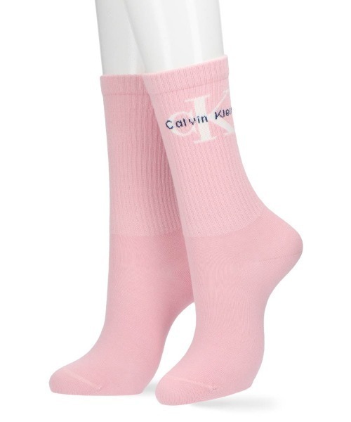 Calvin Klein(カルバン・クライン)の「Calvin Klein ビッグロゴ リブソックス 03267012(ソックス/靴下・レディース・サーモンピンク/ホワイト/オフホワイト/ブラック・23-25cm)」の12枚目の写真