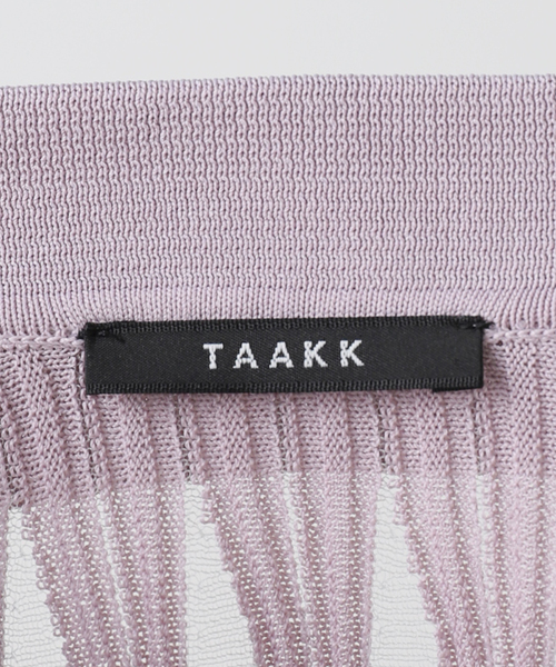 TAAKK(ターク)の「TAAKK WAVEFORM MESH POLO KNIT TA26SS-KN065:ニット(ニット/セーター・レディース・ラベンダー・MEDIUM)」の9枚目の写真