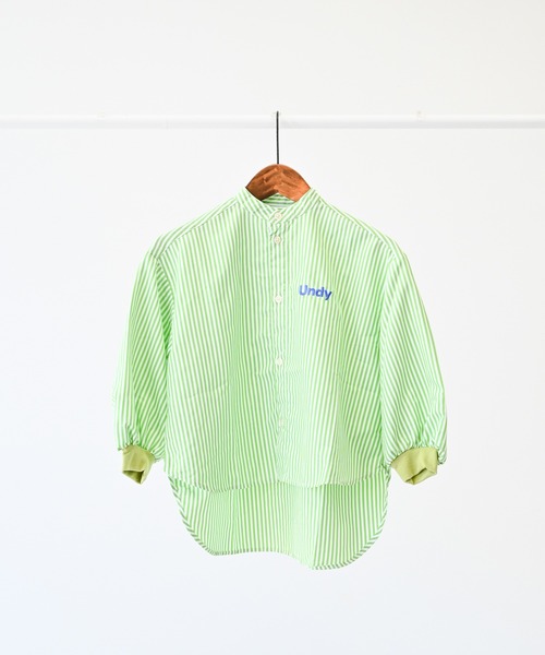 undeny.（アンディニ－）の「アンディニー ストライプシャツ（シャツ/ブラウス・キッズ・イエロー/ピンク/イエロー×グリーン・M/L/XL）」の4枚目の写真