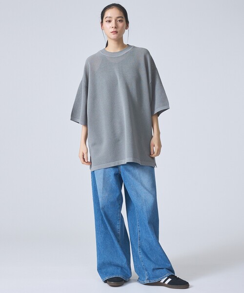 FORTUNA HOMME（フォルトゥナオム）の「【FORTUNA /フォルトゥナ】ECOTEC KnitメッシュT/エコテックニットハイメッシュTシャツ/ユニセックス/【WEB限定】（ニット/セーター・メンズ・ホワイト/グレー/ブラック・L/M）」の12枚目の写真