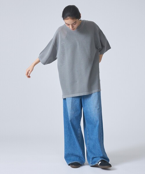 FORTUNA HOMME（フォルトゥナオム）の「【FORTUNA /フォルトゥナ】ECOTEC KnitメッシュT/エコテックニットハイメッシュTシャツ/ユニセックス/【WEB限定】（ニット/セーター・メンズ・ホワイト/グレー/ブラック・L/M）」の13枚目の写真