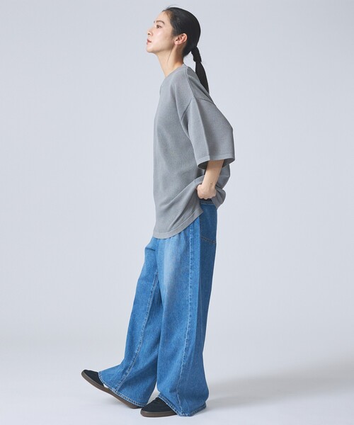 FORTUNA HOMME（フォルトゥナオム）の「【FORTUNA /フォルトゥナ】ECOTEC KnitメッシュT/エコテックニットハイメッシュTシャツ/ユニセックス/【WEB限定】（ニット/セーター・メンズ・ホワイト/グレー/ブラック・L/M）」の14枚目の写真