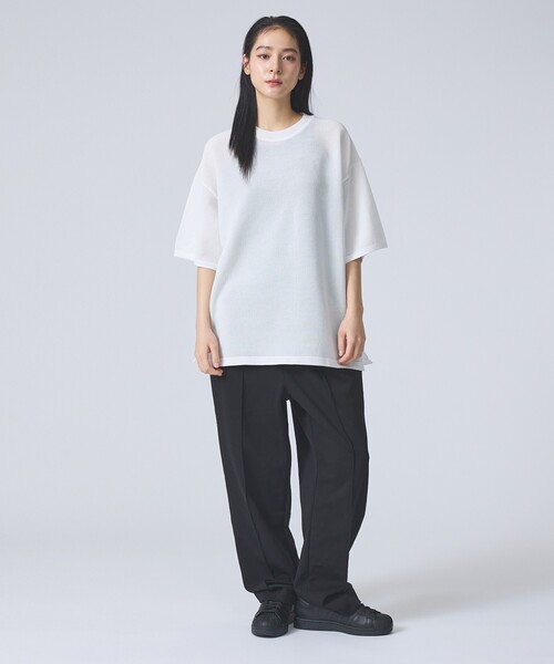 FORTUNA HOMME（フォルトゥナオム）の「【FORTUNA /フォルトゥナ】ECOTEC KnitメッシュT/エコテックニットハイメッシュTシャツ/ユニセックス/【WEB限定】（ニット/セーター・メンズ・ホワイト/グレー/ブラック・L/M）」の18枚目の写真