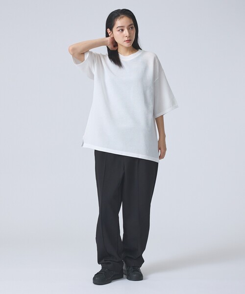 FORTUNA HOMME（フォルトゥナオム）の「【FORTUNA /フォルトゥナ】ECOTEC KnitメッシュT/エコテックニットハイメッシュTシャツ/ユニセックス/【WEB限定】（ニット/セーター・メンズ・ホワイト/グレー/ブラック・L/M）」の19枚目の写真