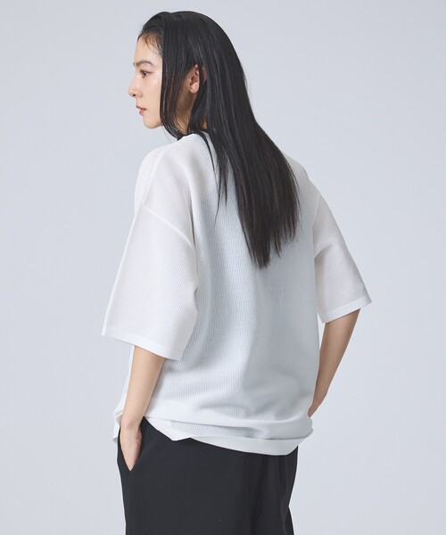FORTUNA HOMME（フォルトゥナオム）の「【FORTUNA /フォルトゥナ】ECOTEC KnitメッシュT/エコテックニットハイメッシュTシャツ/ユニセックス/【WEB限定】（ニット/セーター・メンズ・ホワイト/グレー/ブラック・L/M）」の21枚目の写真