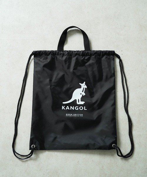 KANGOL(カンゴール)の「"06"≪KANGOL≫ブランドロゴマーク プリント ナップサック(バックパック/リュック・メンズ・ブラック系2/ブラック系1・ONE SIZE)」の12枚目の写真