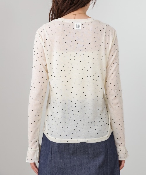 Bab(バブ)の「シアードットフリルカットソー(Tシャツ/カットソー・レディース・ブラック/アイボリー/ブルー・FREE)」の17枚目の写真