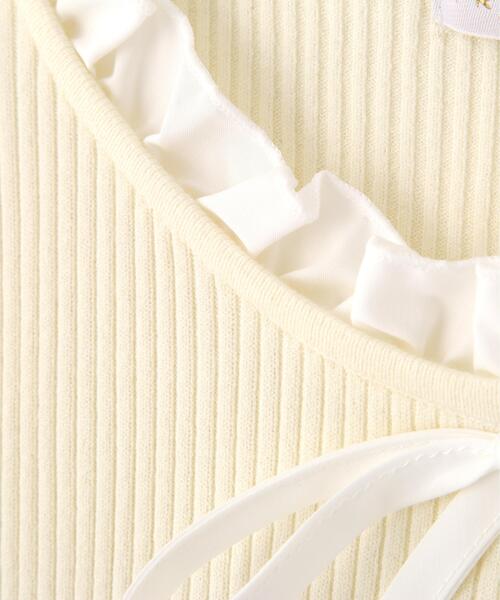PROPORTION BODY DRESSING(プロポーションボディドレッシング)の「リボン付きフリルニットトップス / 1216170311(ニット/セーター・レディース・ホワイト系その他/ピンク/グレー系その他・FREE)」の17枚目の写真