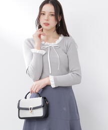 PROPORTION BODY DRESSING | リボン付きフリルニットトップス / 1216170311(ニット/セーター)