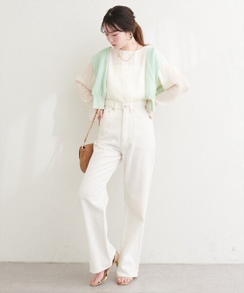 natural couture(ナチュラルクチュール)の「キャンディスリーブプリーツブラウス(シャツ/ブラウス・レディース・ピンク/ラベンダー/ブラック/サックスブルー/オフホワイト・FREE)」の14枚目の写真