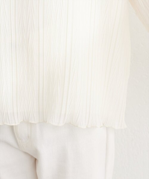 natural couture(ナチュラルクチュール)の「キャンディスリーブプリーツブラウス(シャツ/ブラウス・レディース・ピンク/ラベンダー/ブラック/サックスブルー/オフホワイト・FREE)」の9枚目の写真