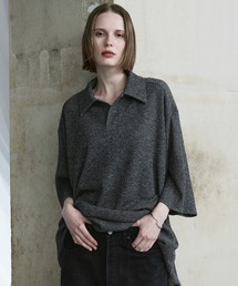 remer（リメール）の「loose melange skipper polo shirt / ルーズメランジスキッパーポロシャツ（ポロシャツ）」