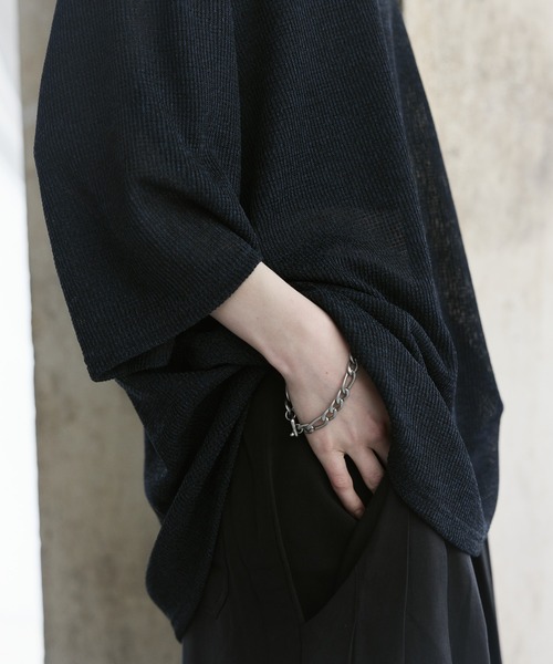 remer(リメール)の「loose melange skipper polo shirt / ルーズメランジスキッパーポロシャツ(ポロシャツ・メンズ・スミクロ/ダークブルー/ダークグレー・LARGE/MEDIUM/SMALL/X-SMALL)」の11枚目の写真