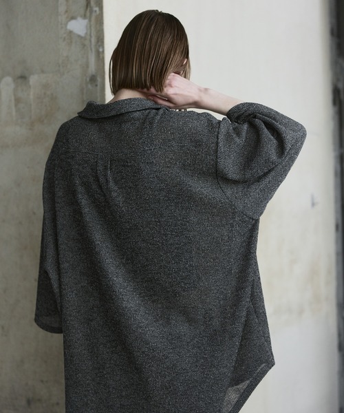 remer(リメール)の「loose melange skipper polo shirt / ルーズメランジスキッパーポロシャツ(ポロシャツ・メンズ・スミクロ/ダークブルー/ダークグレー・LARGE/MEDIUM/SMALL/X-SMALL)」の21枚目の写真