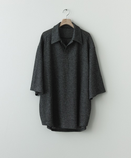 remer(リメール)の「loose melange skipper polo shirt / ルーズメランジスキッパーポロシャツ(ポロシャツ・メンズ・スミクロ/ダークブルー/ダークグレー・LARGE/MEDIUM/SMALL/X-SMALL)」の6枚目の写真