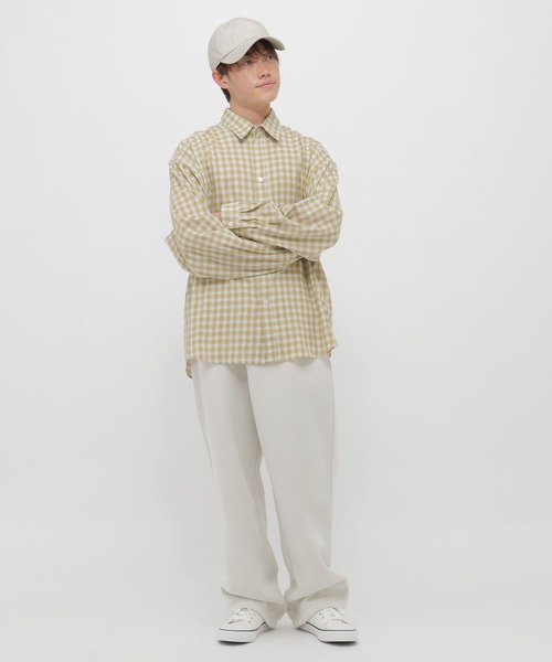 GLOBAL WORK(グローバルワーク)の「BIGチェックシャツ長袖/AND YUA ANY/629904(シャツ/ブラウス・キッズ・イエロー系その他3/サックスブルー/ネイビー・LARGE/MEDIUM)」の19枚目の写真
