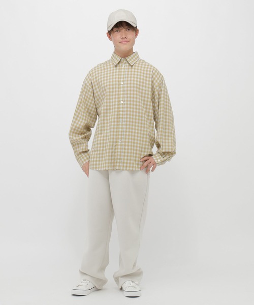 GLOBAL WORK(グローバルワーク)の「BIGチェックシャツ長袖/AND YUA ANY/629904(シャツ/ブラウス・キッズ・イエロー系その他3/サックスブルー/ネイビー・LARGE/MEDIUM)」の20枚目の写真