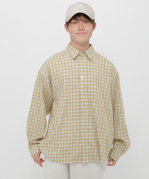 GLOBAL WORK(グローバルワーク)の「BIGチェックシャツ長袖/AND YUA ANY/629904(シャツ/ブラウス・キッズ・イエロー系その他3/サックスブルー/ネイビー・LARGE/MEDIUM)」の21枚目の写真