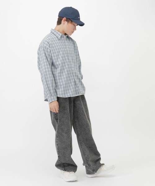 GLOBAL WORK(グローバルワーク)の「BIGチェックシャツ長袖/AND YUA ANY/629904(シャツ/ブラウス・キッズ・イエロー系その他3/サックスブルー/ネイビー・LARGE/MEDIUM)」の15枚目の写真