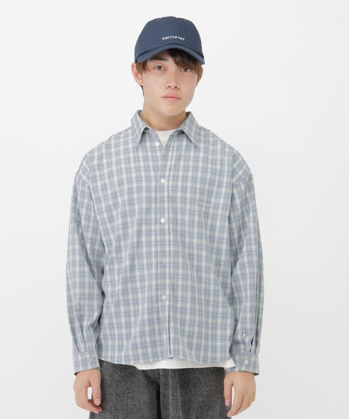 GLOBAL WORK(グローバルワーク)の「BIGチェックシャツ長袖/AND YUA ANY/629904(シャツ/ブラウス・キッズ・イエロー系その他3/サックスブルー/ネイビー・LARGE/MEDIUM)」の17枚目の写真
