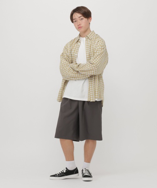 GLOBAL WORK(グローバルワーク)の「BIGチェックシャツ長袖/AND YUA ANY/629904(シャツ/ブラウス・キッズ・イエロー系その他3/サックスブルー/ネイビー・LARGE/MEDIUM)」の4枚目の写真