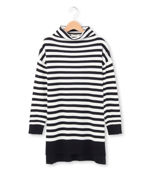 HusHusH(ハッシュアッシュ)の「テールカットハイネックニットプルオーバー(ニット/セーター・レディース・ブルー系1/グレー/ブルー/ホワイト/グリーン・02)」の5枚目の写真