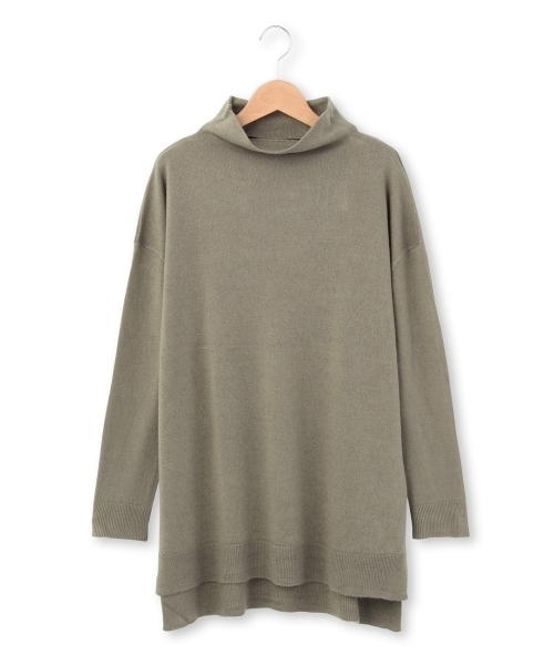 HusHusH(ハッシュアッシュ)の「テールカットハイネックニットプルオーバー(ニット/セーター・レディース・ブルー系1/グレー/ブルー/ホワイト/グリーン・02)」の4枚目の写真