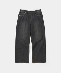 UNIFORM BRIDGE（ユニフォームブリッジ）の「001 hickory denim pants wide fit black（デニムパンツ）」