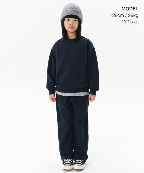MUSINSA STANDARD KIDS（ムシンサスタンダードキッズ）の「ラウンジスウェットパンツ [ネイビー]（スウェットパンツ・レディース・その他・160/110/130/120/140/150/100）」の2枚目の写真