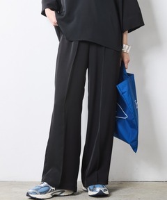 Tweed volume tuck wide pants / ツイードボリュームワイドパンツ
