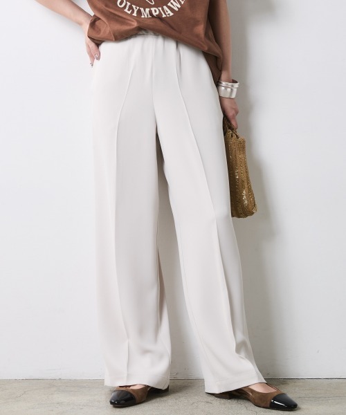 CHIC STYLE（シックスタイル）の「ワイドストレートパンツ＜大きいサイズ有＞シックスタイル（その他パンツ・レディース・アイボリー系/ブラック/モカ/ネイビー系・LL/3L/4L/5L/M/L）」の8枚目の写真