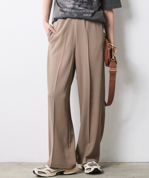 CHIC STYLE（シックスタイル）の「ワイドストレートパンツ＜大きいサイズ有＞シックスタイル（その他パンツ・レディース・アイボリー系/ブラック/モカ/ネイビー系・LL/3L/4L/5L/M/L）」の9枚目の写真