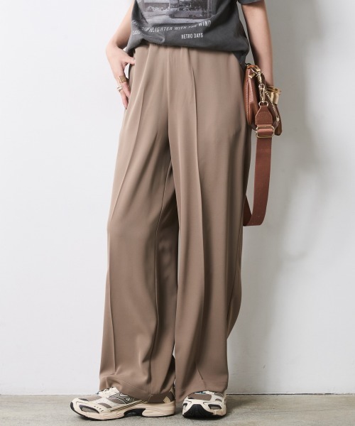 CHIC STYLE（シックスタイル）の「ワイドストレートパンツ＜大きいサイズ有＞シックスタイル（その他パンツ・レディース・アイボリー系/ブラック/モカ/ネイビー系・LL/3L/4L/5L/M/L）」の10枚目の写真