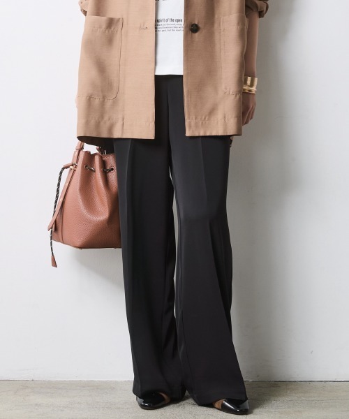 CHIC STYLE（シックスタイル）の「ワイドストレートパンツ＜大きいサイズ有＞シックスタイル（その他パンツ・レディース・アイボリー系/ブラック/モカ/ネイビー系・LL/3L/4L/5L/M/L）」の18枚目の写真