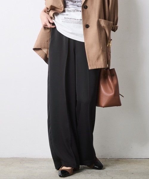 CHIC STYLE（シックスタイル）の「ワイドストレートパンツ＜大きいサイズ有＞シックスタイル（その他パンツ・レディース・アイボリー系/ブラック/モカ/ネイビー系・LL/3L/4L/5L/M/L）」の20枚目の写真