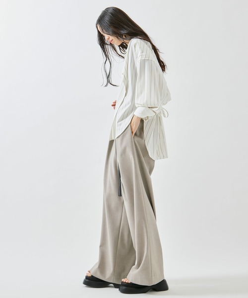 STUDIOUS/ステュディオス】Wide Stripe 2way Shirt/ワイドストライプ