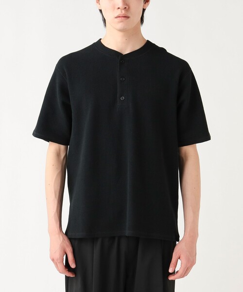 BEAMS HEART(ビームスハート)の「【ユニセックス】ワッフル 3B ヘンリー Tシャツ(Tシャツ/カットソー・メンズ・ホワイト/ダークブラウン/ブラック・SMALL/MEDIUM/LARGE)」の7枚目の写真