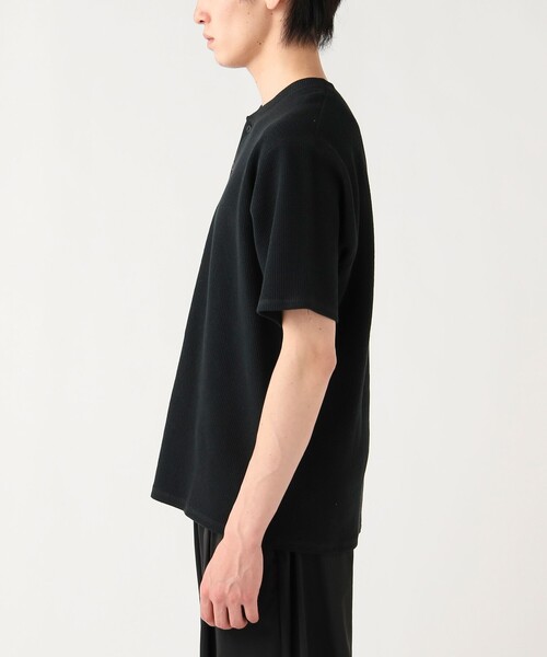 BEAMS HEART(ビームスハート)の「【ユニセックス】ワッフル 3B ヘンリー Tシャツ(Tシャツ/カットソー・メンズ・ホワイト/ダークブラウン/ブラック・SMALL/MEDIUM/LARGE)」の8枚目の写真